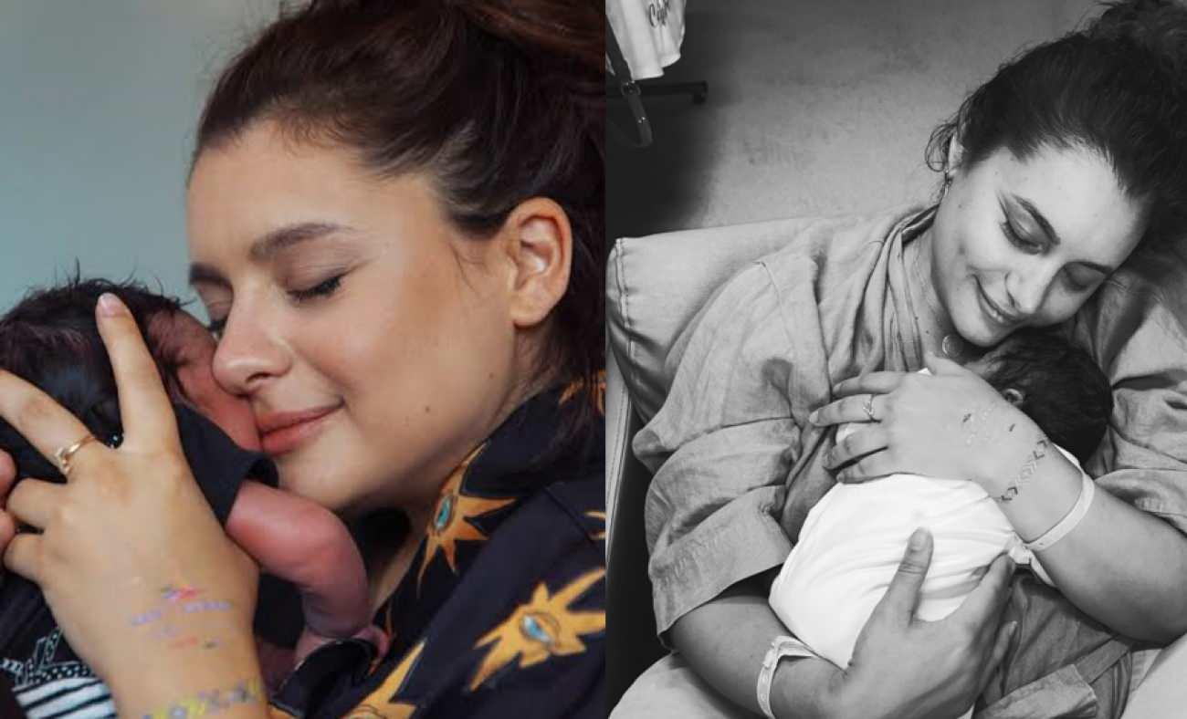 Atiye d&ouml;rd&uuml;nc&uuml; kızını kucağına aldı! Yayınladığı fotoğraflara beğeni yağdı