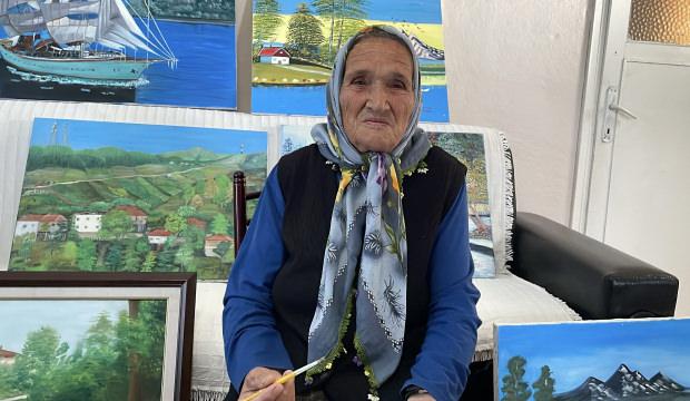 Bob Ross&rsquo;tan ilham alıp resme başladı: 81 yaşında ikinci sergisi i&ccedil;in g&uuml;n sayıyor