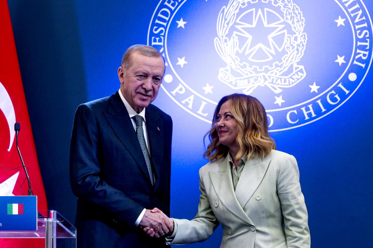 Recep Tayyip Erdoğan ve Giorgia Meloni