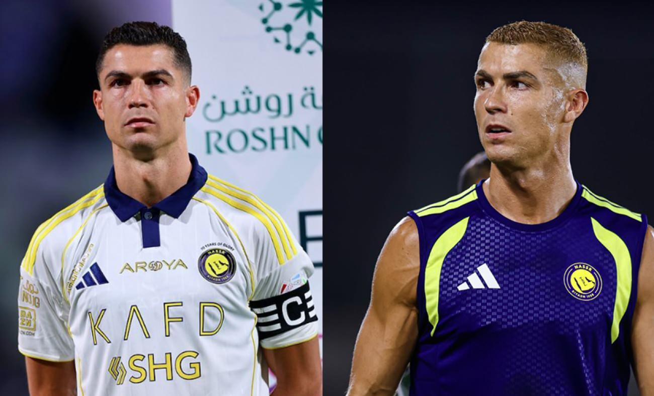 Sa&ccedil;larını kızıla boyatmıştı! Cristiano Ronaldo yine sa&ccedil;ının rengini değiştirdi