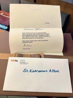 Balıkçı Kahraman, Rahmi Koç'un kendisine gönderdiği mektubu paylaştı.