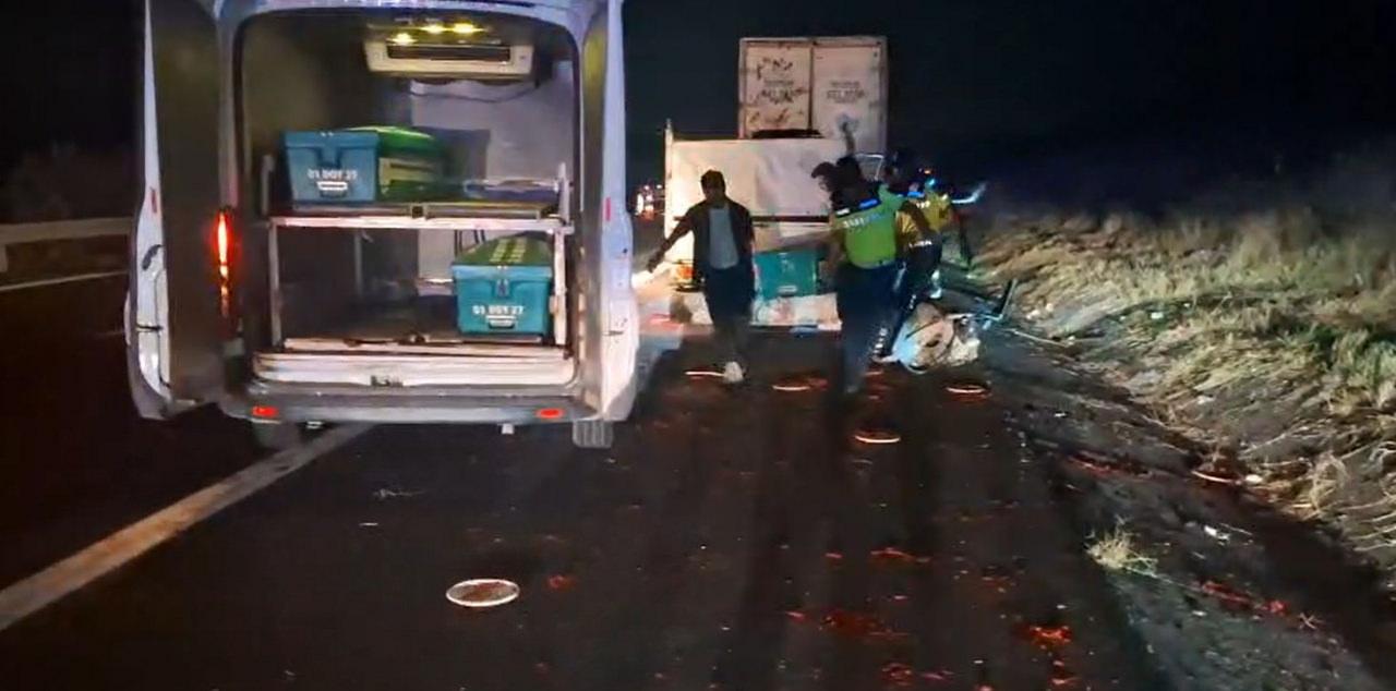 İki kişinin hayatını kaybettiği kaza yeri.