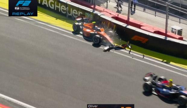 Formula 2 Madrid Grand Prix'sinde korkutan kaza