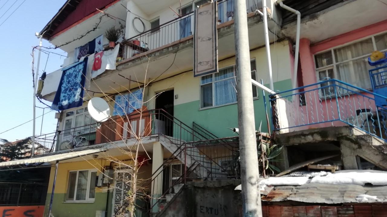 Bebek cinayetinin yaşandığı ev. 