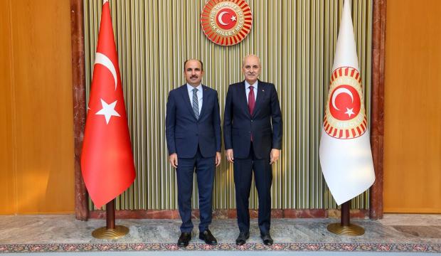 TBMM Başkanı Kurtulmuş, D&uuml;nya Belediyeler Birliği Başkanı Altay'ı kabul etti