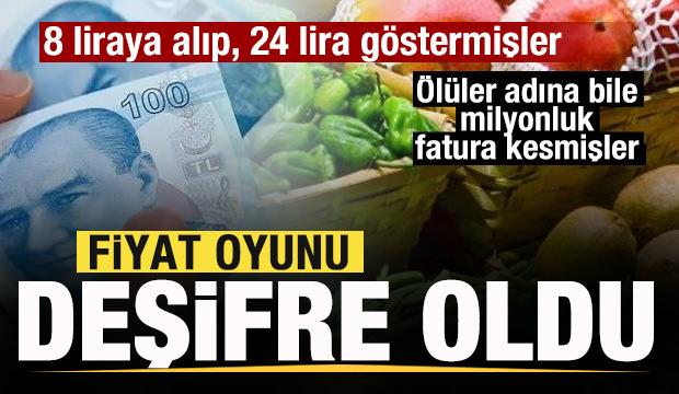 Fiyat oyunu ortaya &ccedil;ıktı! &Ccedil;ift&ccedil;iden 8 liraya alıp, 24 lira g&ouml;stermişler