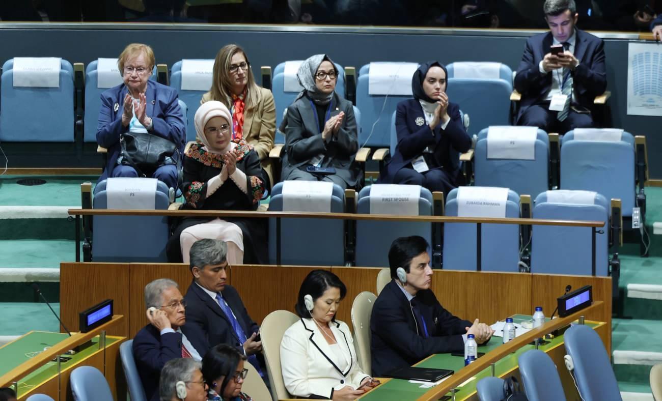 Emine Erdoğan'dan, Cumhurbaşkanı Erdoğan'ın BM konuşmasını paylaştı