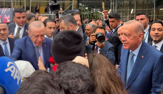 Erdoğan'a T&uuml;rkevi'nde coşkulu karşılama: İnşallah dolu dolu bir BM ge&ccedil;ireceğiz