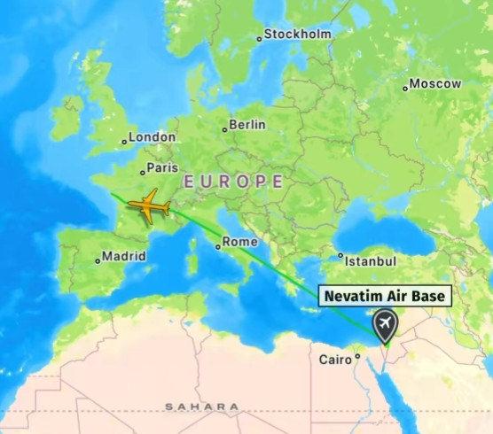 Netanyahu'nun uçağı ABD yolculuğu sırasında Yunanistan, İtalya ve Fransa hava sahasından geçti.