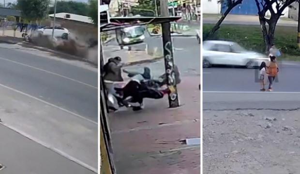 Latin Amerika'da peş peşe feci kazalar: Saniyeler i&ccedil;inde can pazarı yaşandı!