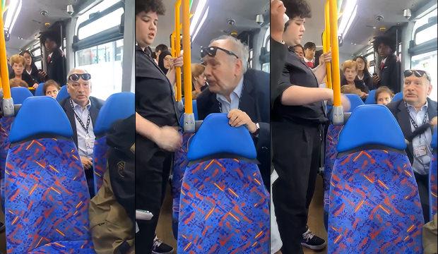 M&uuml;sl&uuml;manlara hakaret eden ırk&ccedil;ı yolcunun tacizleri kameraya yansıdı