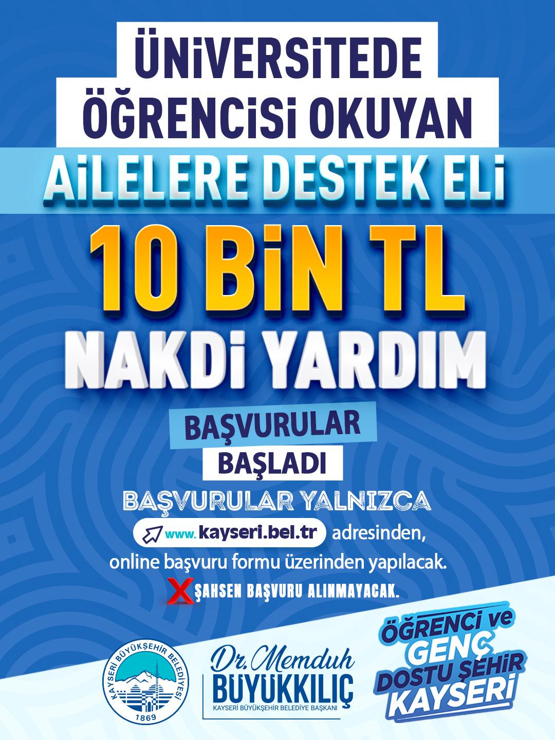 Başvuru bilgi afişi. 