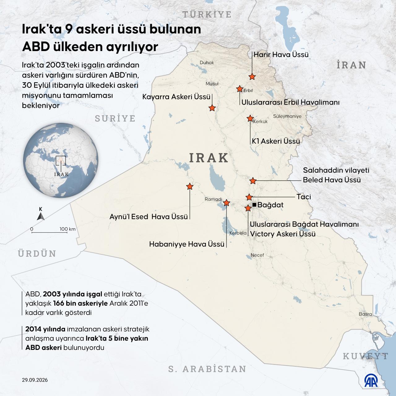 ABD'nin Irak'taki askeri üsleri