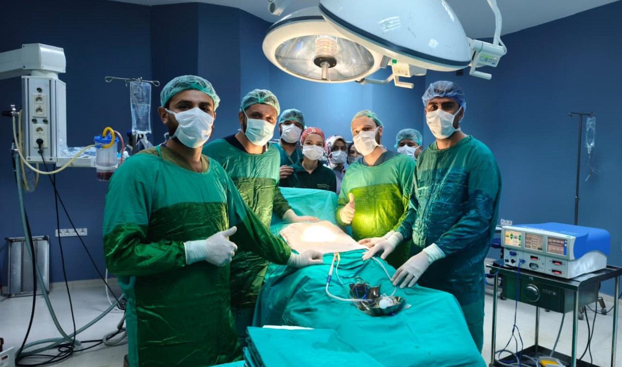 Hastanın ameliyat edildiği anlar.
