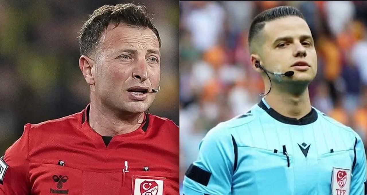 Süper Lig hakemi Yasin Kol ve Süper Lig yardımcı hakemi Göktuğ Hazar Erel