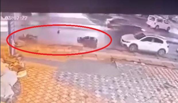 Ankara'da bir kişinin hayatını kaybettiği motosiklet kazası kamerada