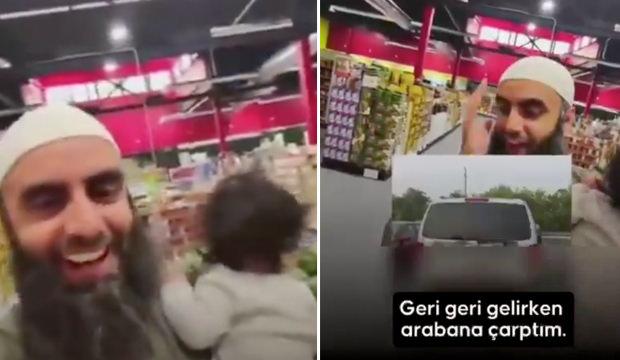 'Aracına &ccedil;arptık' dediler, o ise Allah'a tevekk&uuml;l etti! Verdiği cevap beğeni topladı