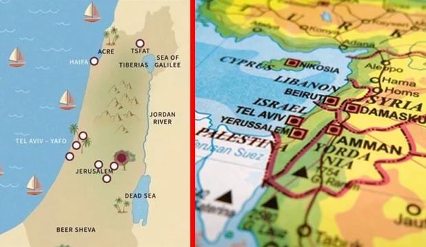 Amerikan gazetesinden tepki &ccedil;eken İsrail haritası