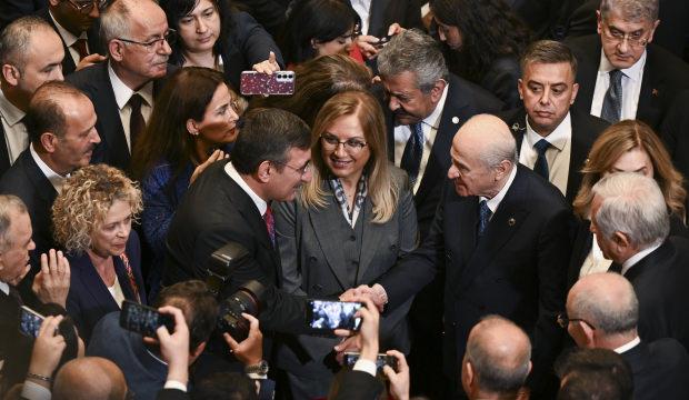 Mecliste yeni yasama yılı dolayısıyla resepsiyon d&uuml;zenlendi! İşte renkli kareler