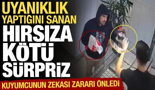 Uyanıklık yaptığını sana hırsıza k&ouml;t&uuml; s&uuml;rpriz: Kuyumcunun zekası zararı &ouml;nledi