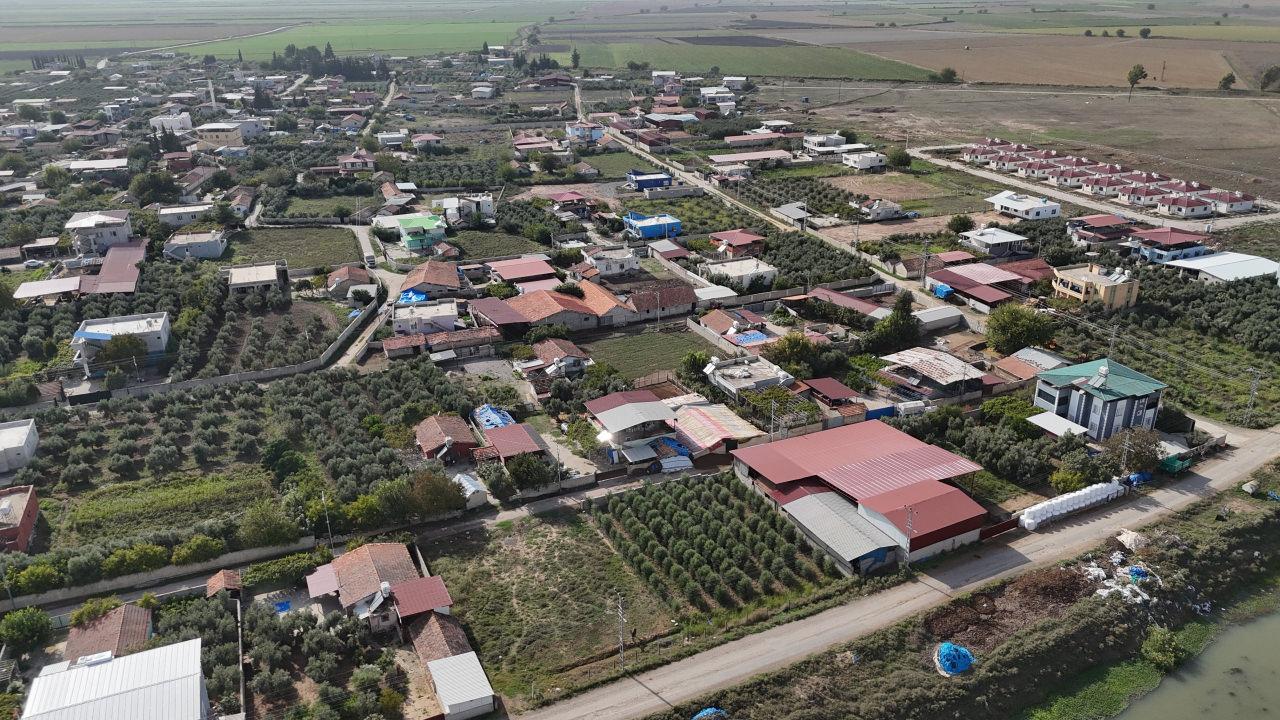 Şap hastalığı nedeniyle karantinaya alınan mahalle. 