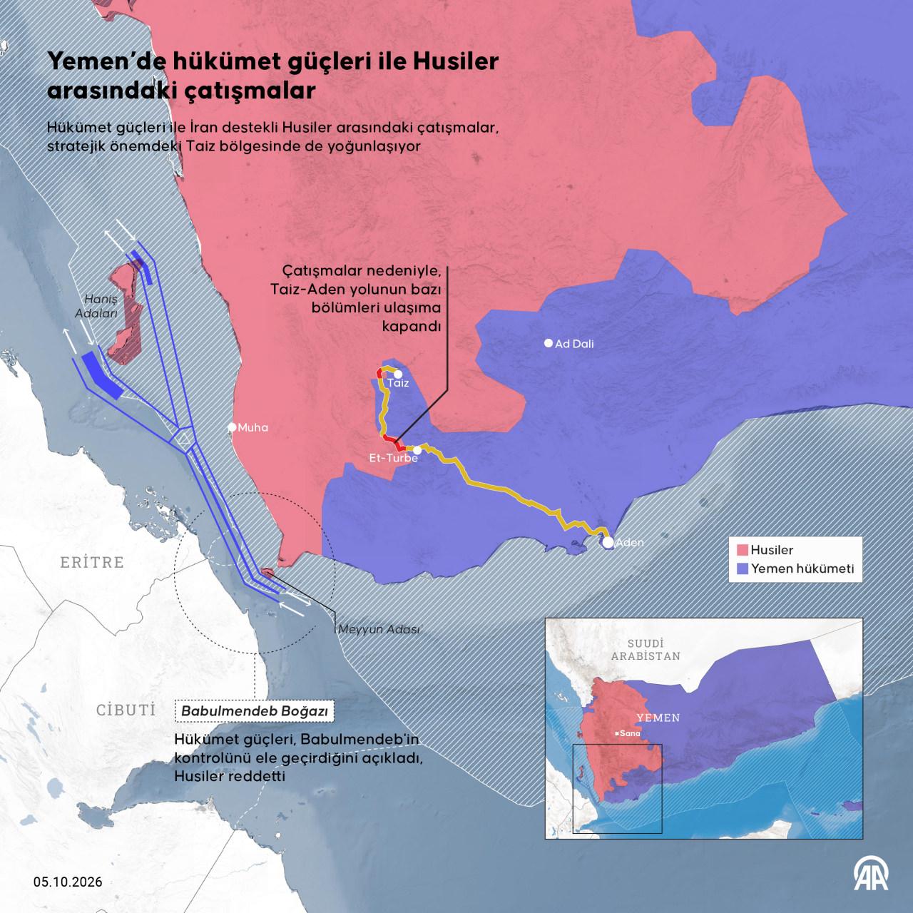 Yemen’de İran destekli Husilerin eylül ayında Kızıldeniz kıyısında ve Babulmendeb çevresinde elde ettiği kazanımların ardından Taiz’in güneyinde ilerlemesi, ülkenin batısı ve güneyindeki cephe hatlarını yeniden hareketlendirdi.