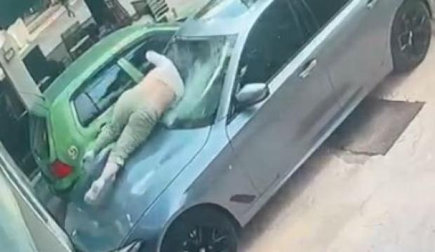 Ankara'da dehşet g&ouml;r&uuml;nt&uuml;: Otelin 6. katından otomobilin &uuml;zerine d&uuml;şt&uuml;
