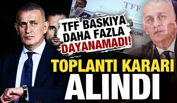 TFF baskıya daha fazla dayanamadı! Se&ccedil;im g&uuml;ndemiyle toplantı kararı alındı