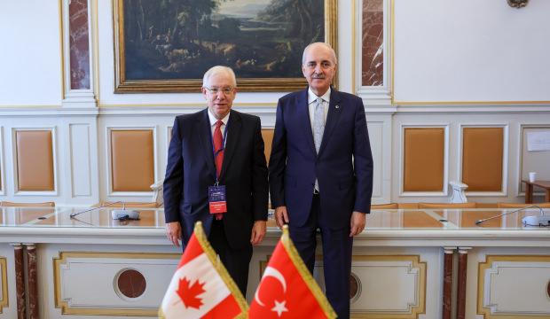 TBMM Başkanı Kurtulmuş, Kanada Avam Meclisi Başkanı Scarpaleggia ile g&ouml;r&uuml;şt&uuml;