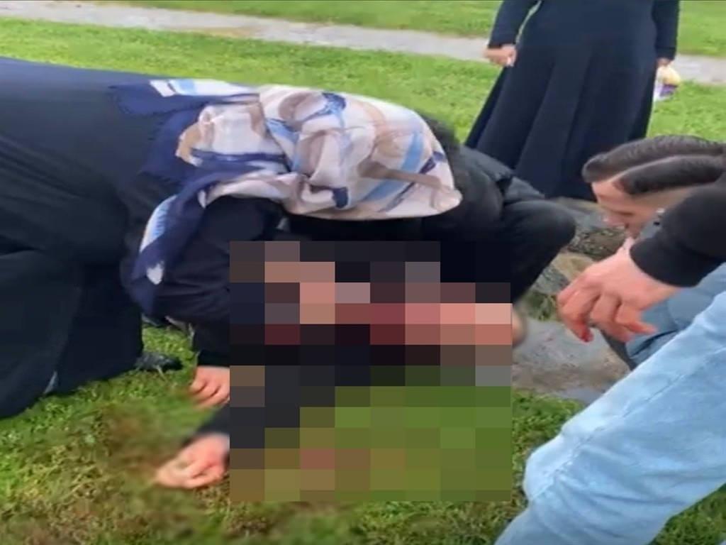 Hamdullah Yaman'ın (36) boğazının kesildiği olay yeri.
