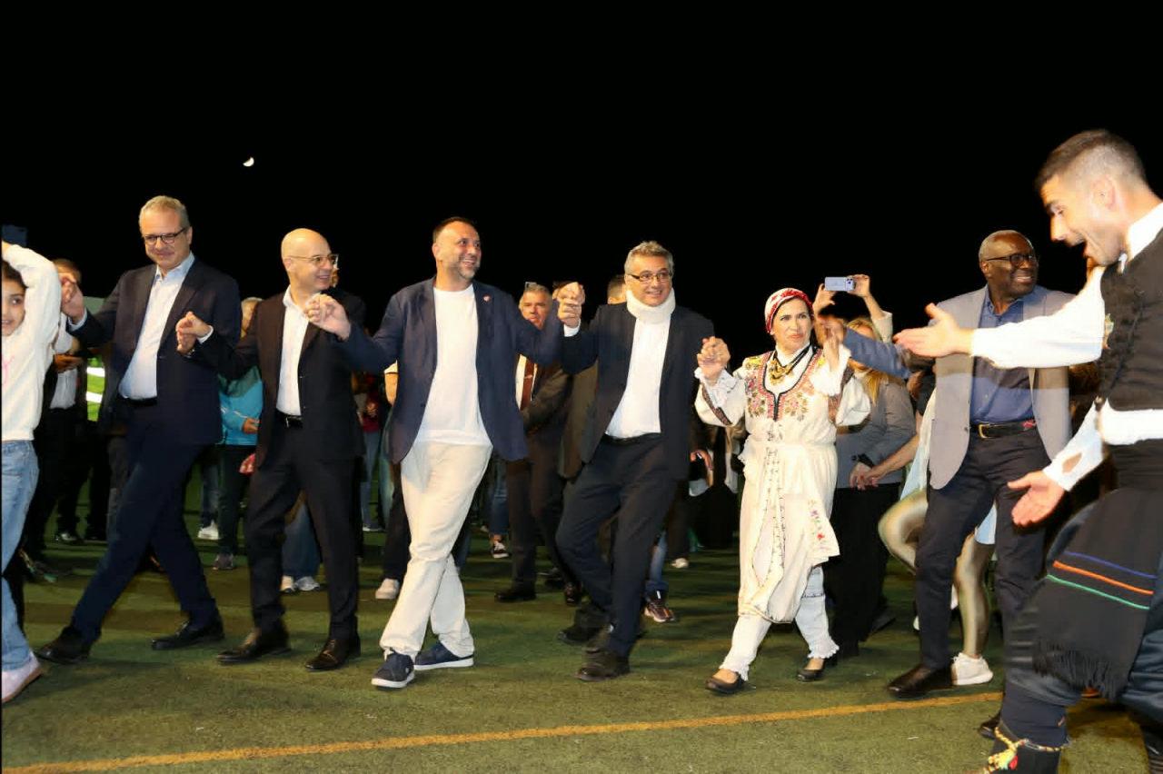 Cumhurbaşkanı Tufan Erhürman, Pile köyünde düzenlenen festivalde oyuna katıldı.