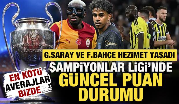 Şampiyonlar Ligi'nde g&uuml;ncel puan durumu sıralaması! G.Saray ve F.Bah&ccedil;e ka&ccedil;ıncı sırada?