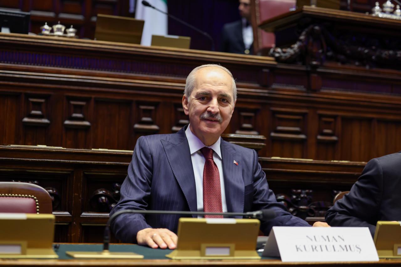TBMM Başkanı Numan Kurtulmuş, Roma'da İtalya Temsilciler Meclisinin ev sahipliğinde düzenlenen Avrupa Parlamento Başkanları Konferansı'na katıldı.