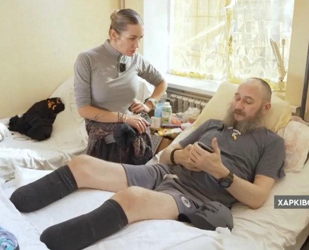 Vlasenko Kostiantyn Valentynovych, kurtarma operasyonunun ardından hastanede tedavi gördü..