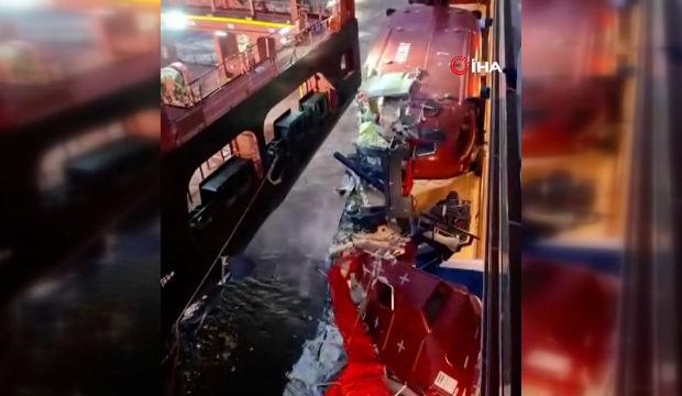 Almanya'da 3500 kişi &ouml;l&uuml;mden d&ouml;nd&uuml;! Kruvaziyer gemisi konteyner gemisine &ccedil;arptı!
