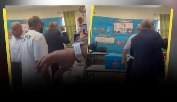 Arap parti lideri Ahmed Tayyib İsrailli sandık g&ouml;revlisine ayar verdi: 'Otur yerine otur!'