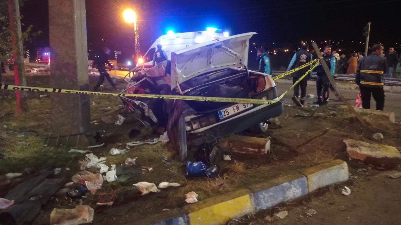 Van'da meydana gelen trafik kazasının yaşandığı olay yeri.