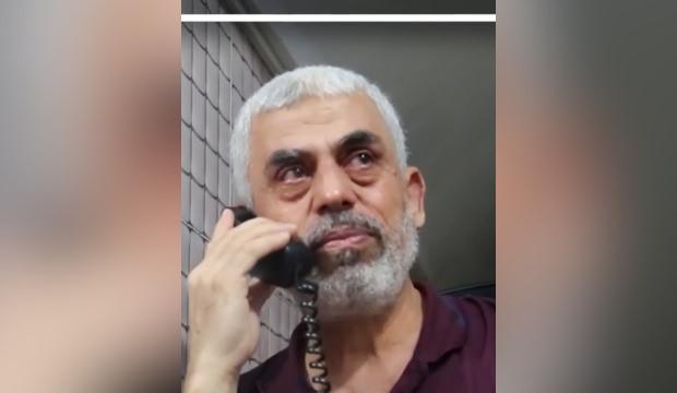 Tarihi g&ouml;r&uuml;nt&uuml;ler ilk kez paylaşıldı! Şehit lider Yahya Sinvar g&ouml;zyaşlarını tutamamış