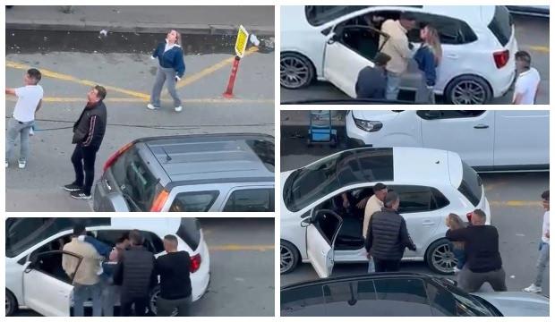 Yayanın ezilme tehlikesi ge&ccedil;irdiğini g&ouml;ren kadın antren&ouml;r s&uuml;r&uuml;c&uuml;ye yumruk attı