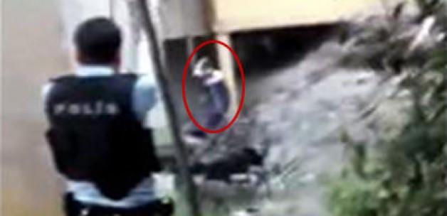 Teröristi sıkıştıran polise havadan destek