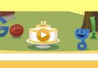 15. doğum gününü kutlayan Google'den doodle