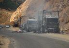 Bingöl'de yol kesen teröristler araç yaktı