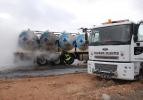 Burdur'da seyir halindeki kamyonun tekerlekleri yandı