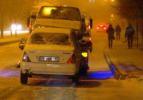 Yozgat'ta yollar buz pistine döndü