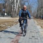 "Edirne'de yapımı devam eden bisiklet yolu"