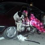 Otomobille traktör çarpıştı: 1 ölü, 3 yaralı