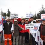 Amasya'da maden işçilerinin protestosu