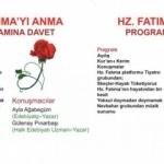 Hz. Fatıma'yı anma programına davet