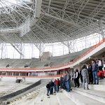 Samsunsporlu futbolcular, yeni stadı gezdi