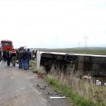 İran plakalı yolcu otobüsü devrildi: 20 yaralı
